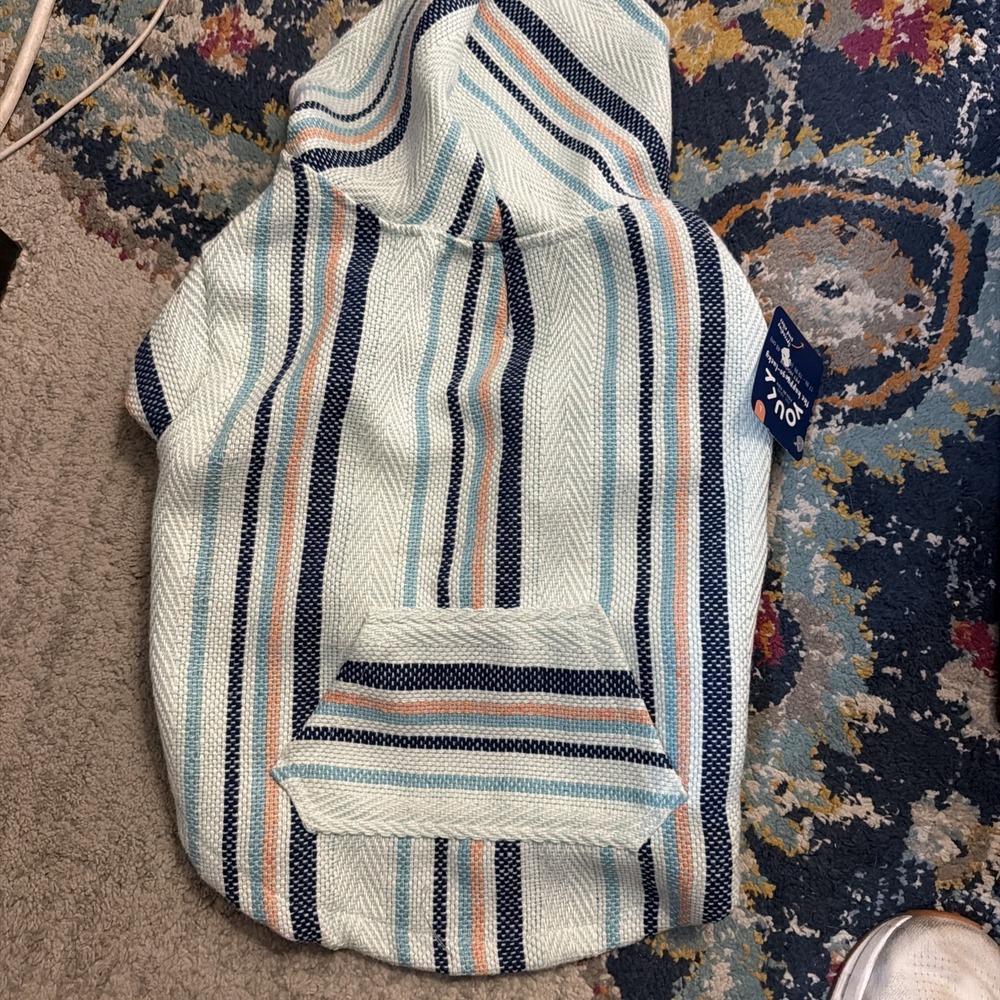 NEW Youly "The Beach Bum" Baja Hoodie Dog Clothes Pet Apparel Size Large 17-19"